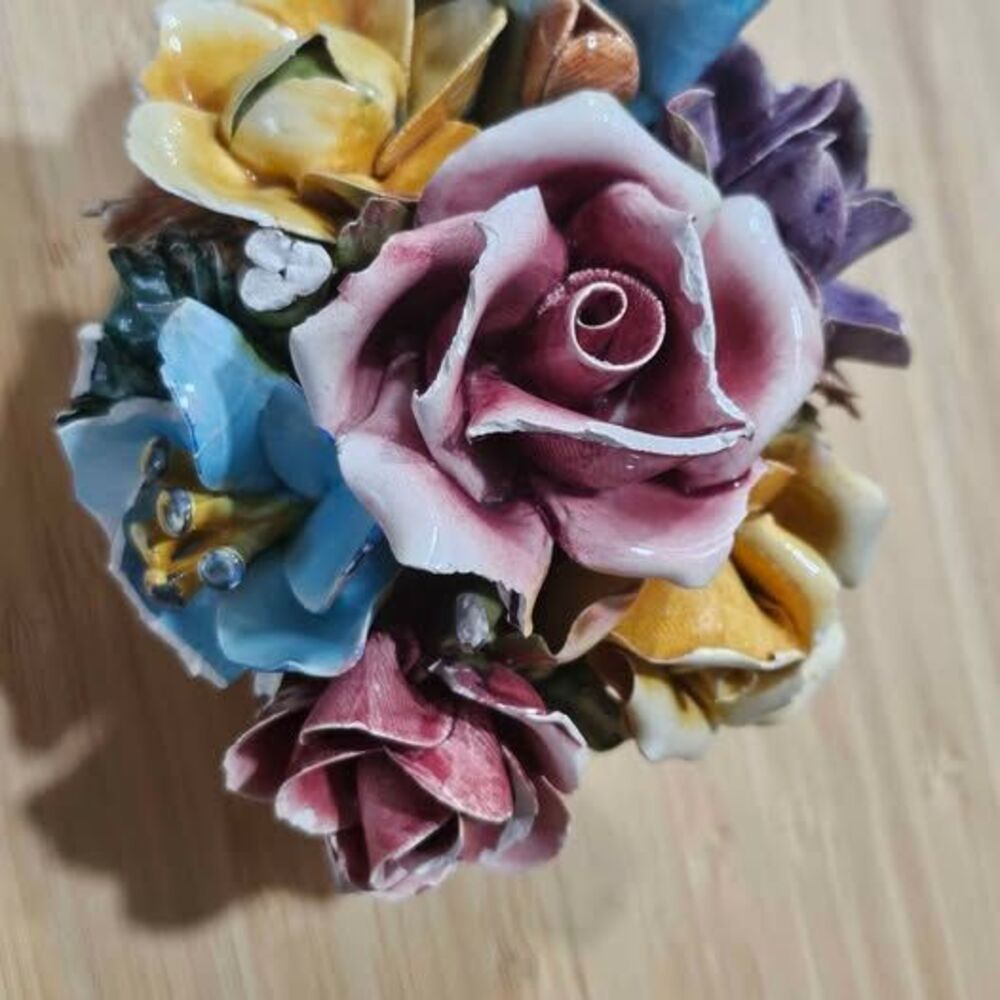 1960 Italian The Blue Crown & Fleur-de-lis Capodimonte